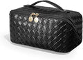 Travel Makeup Bag Large Capacity Cosmetic Pouch - Open Flat Organizer