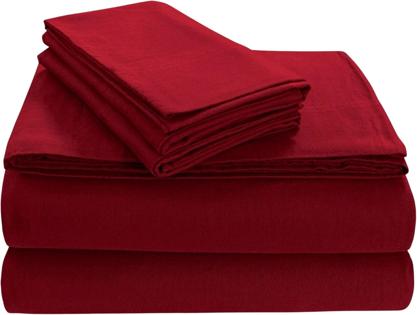 Tribeca Living Full Luxury Solid Flannel Deep Pocket Sheet Set