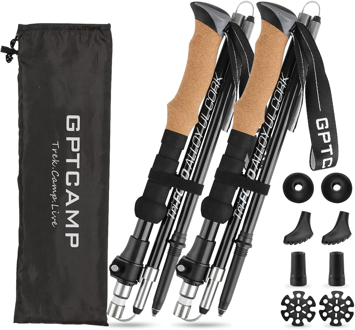 Lightweight Folding Nordic Walking Poles 