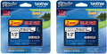 Brother TZe2312PK Laminated Black On White Tape 2-Pack - Durable