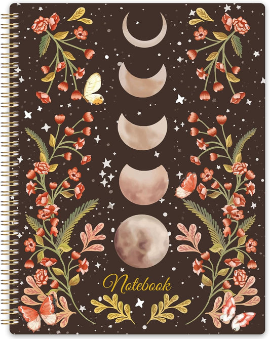 College Ruled Spiral Notebook for Women, Back Pocket, 144 Pages, 100gsm Paper, 8.5 x 11 - Ideal for Office & School