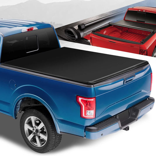 Auto Dynasty Soft Roll-up Truck Bed Tonneau Cover for F150