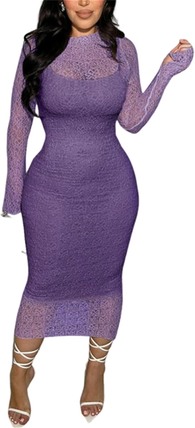 Elegant Bodycon Midi Dress for Women - Perfect for Parties