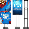 Pedestal Poster Sign Stand for Double Sided Display - Adjustable