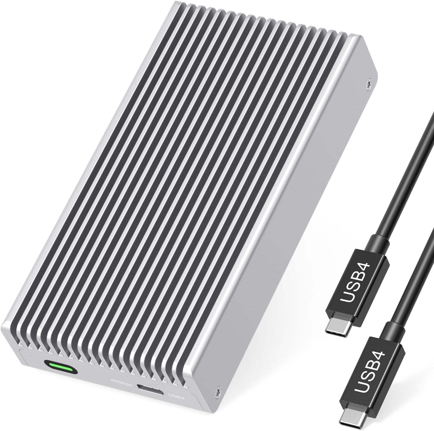 Ultra-Fast 40Gbps NVMe SSD Enclosure, Dustproof Cooling, 8TB