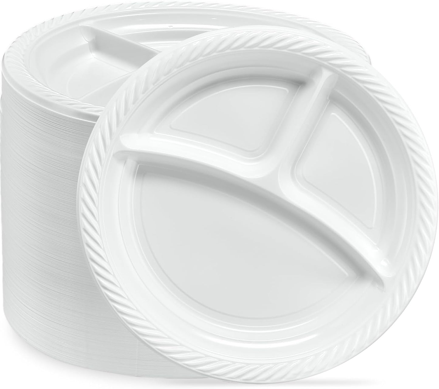 Plasticpro 9 Inch Round Plastic Plates for Events and Daily Use