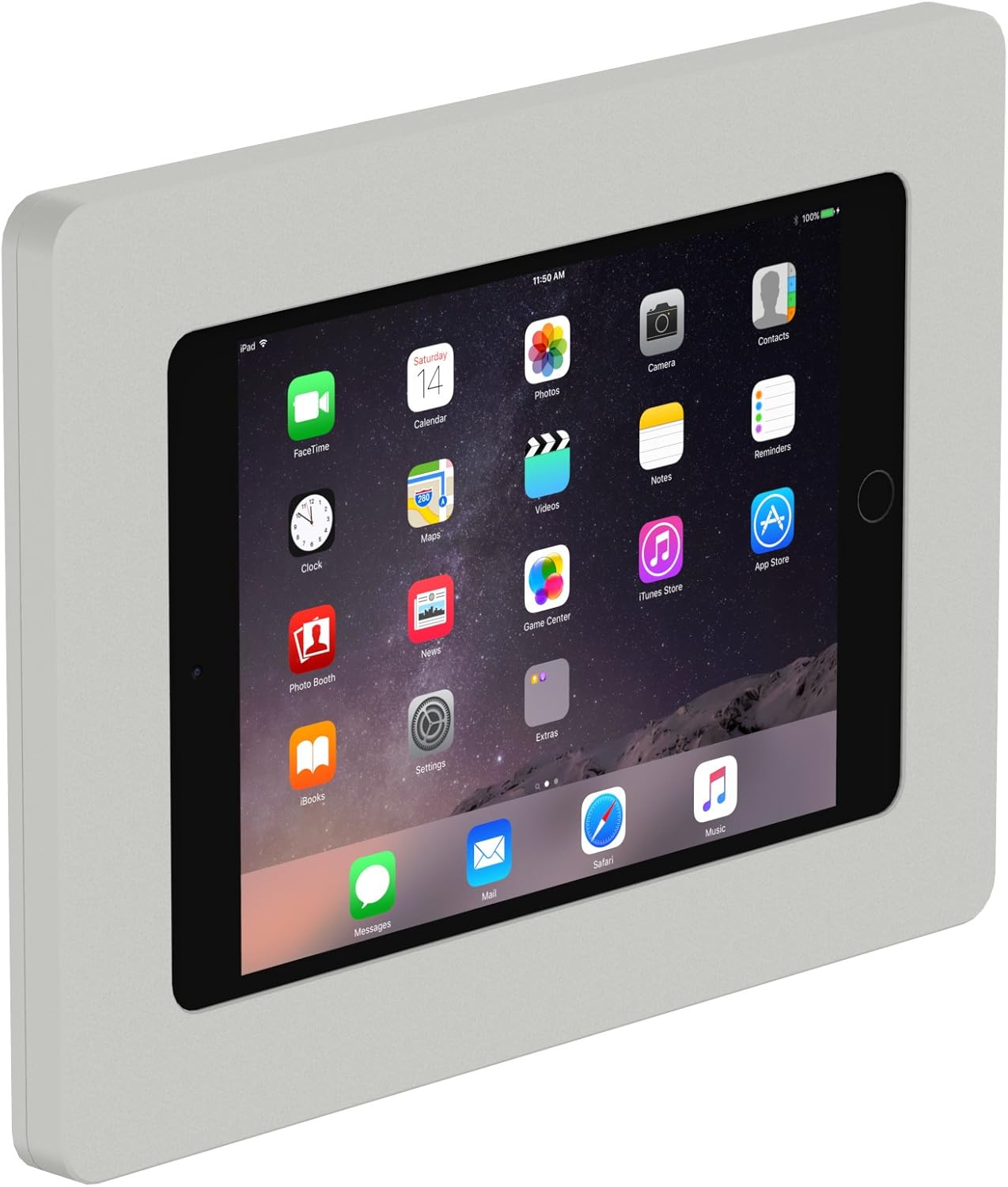 VidaMount Light Grey VESA Enclosure for iPad mini 1/2/3 Tablets