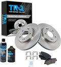 TRQ Front Brake Pad & Rotor Kit Ceramic Compatible with 2011-2016