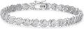 925 Sterling Silver Rhodium Plated X-Link Diamond Tennis Bracelet