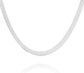 22K Gold Plated Herringbone Chain Necklace 22 in - Sleek Italian