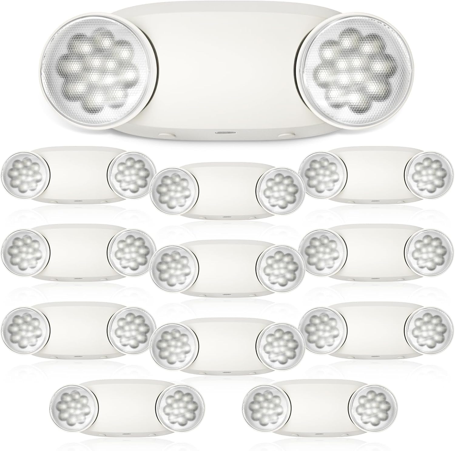 FREELICHT 12 Pack Emergency Lights with Adjustable LED Heads