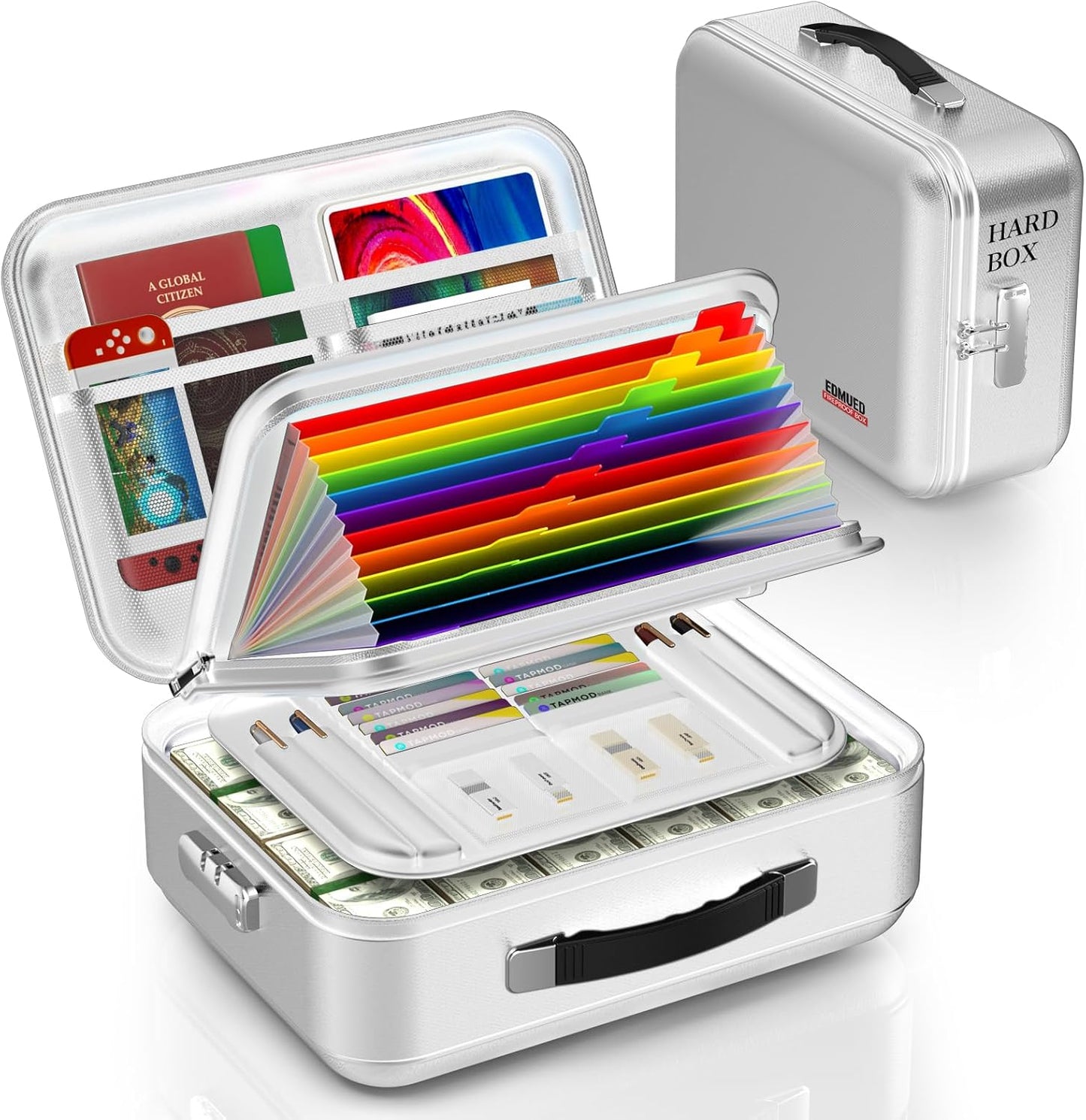 Fireproof Document Box with Lock for Secure Storage Needs