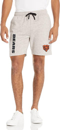 NFL Team Logo Gray Wordmark Fleece Shorts - Comfortable Fan Lounge