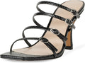 Women's Naomi Strappy Buckle Heeled Sandal - 3in Square Toe Stiletto
