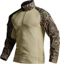 CQR Men's Combat Shirt 1/4 Zip Tactical Long Sleeve (Style 9ZJN)