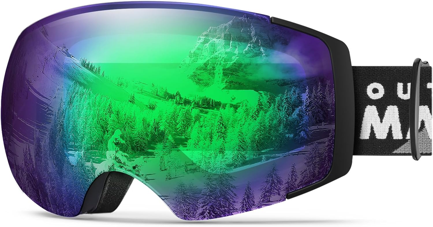 OutdoorMaster Ski Goggles PRO - Frameless Design for Clarity
