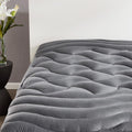 Cooling Mattress Topper Full Size Grey - Zoned Comfort Pad