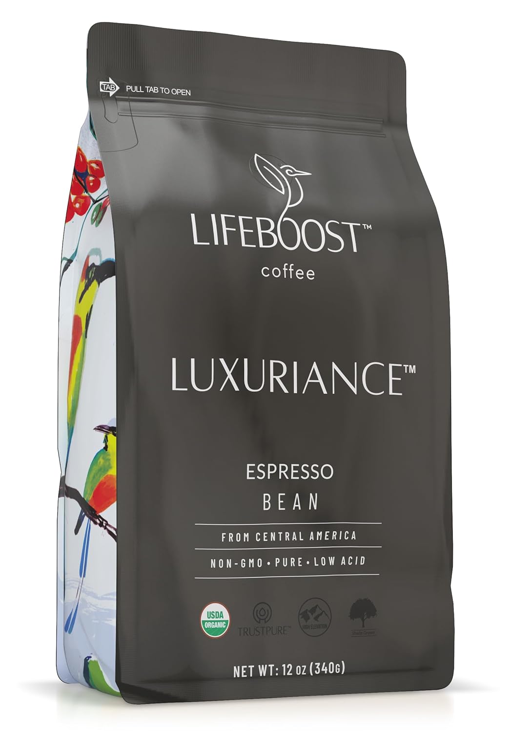 Low Acid Organic Espresso Beans - Mycotoxin Tested - 12 oz