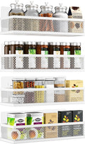 Spice Rack Wall Mount 4 Pack - Space-Saving Wall & Cabinet Organizer