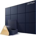 22 Pack Self-Adhesive Acoustic Panels 12in x 12in - Navy Blue