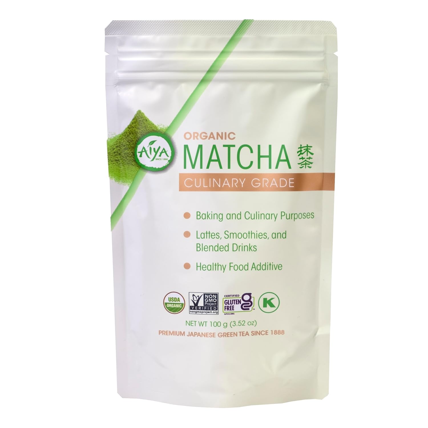Aiya Certified USDA Organic Culinary Grade Matcha Green Tea Powder
