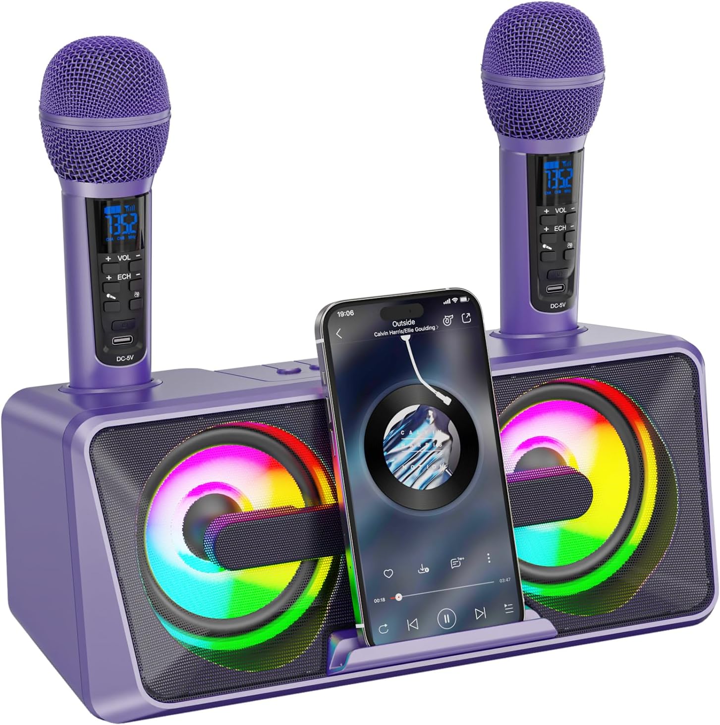 DLARA Karaoke Machine: Dual Mic Freedom!