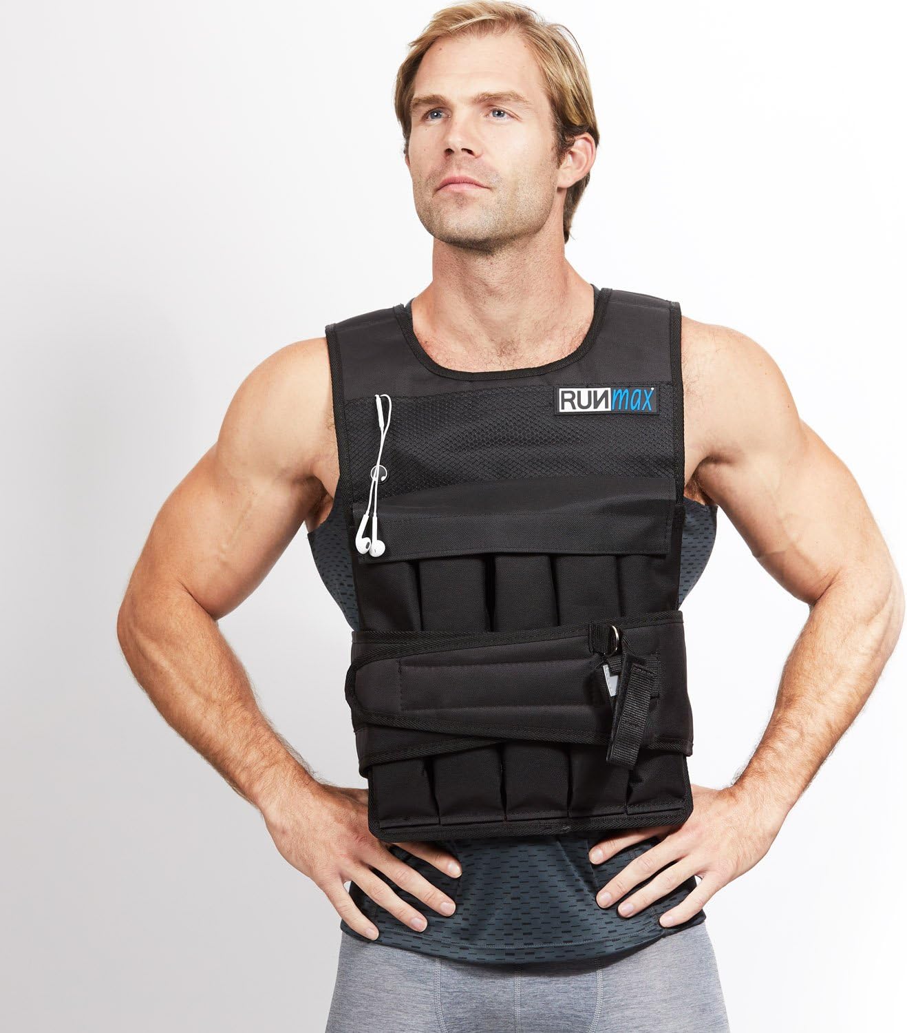 RUNmax Adjustable Weighted Vest for Men and Women - 20LBS to 150LBS