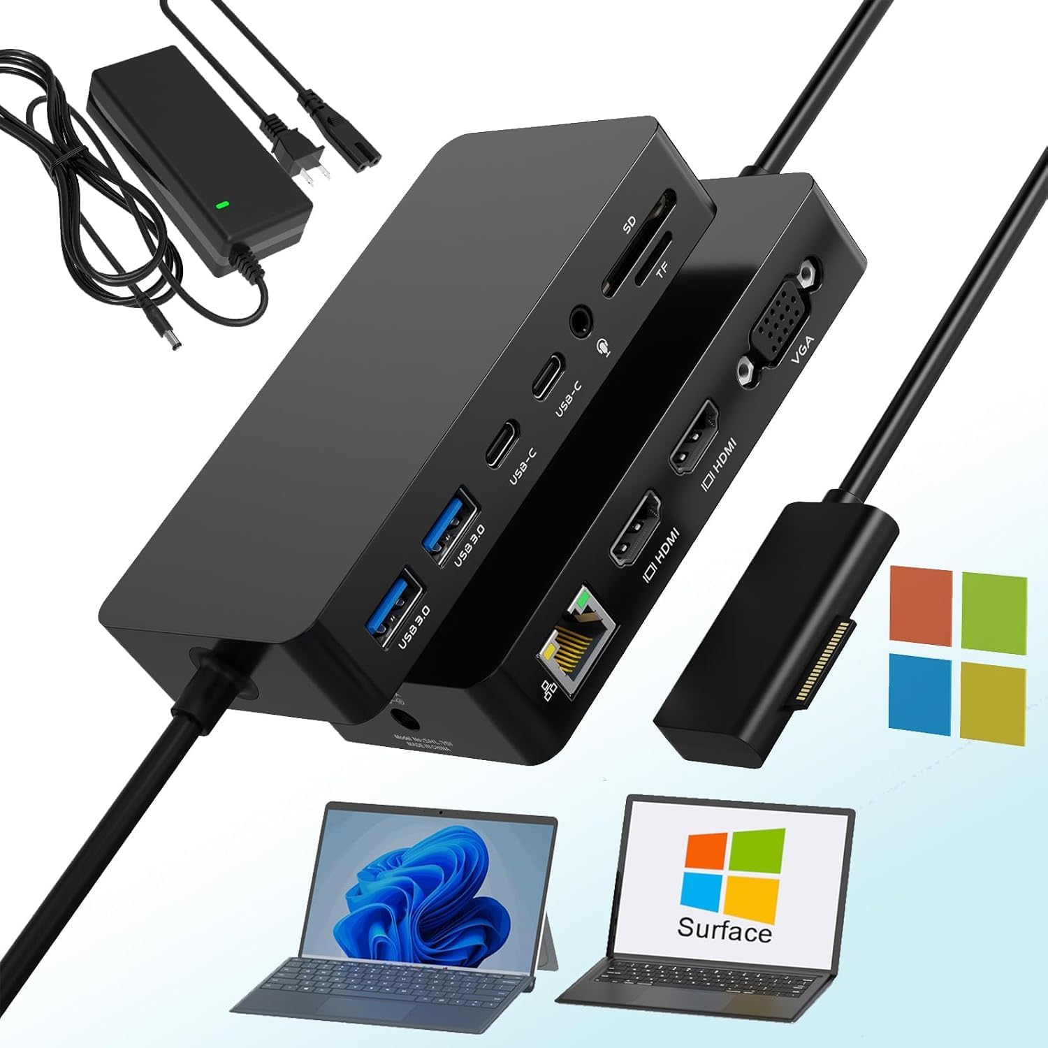 Microsoft Surface Pro Docking Station with Triple Display HDMI VGA