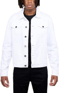 Mens Denim Jacket Washed Ripped Distressed - Casual Trucker Style X