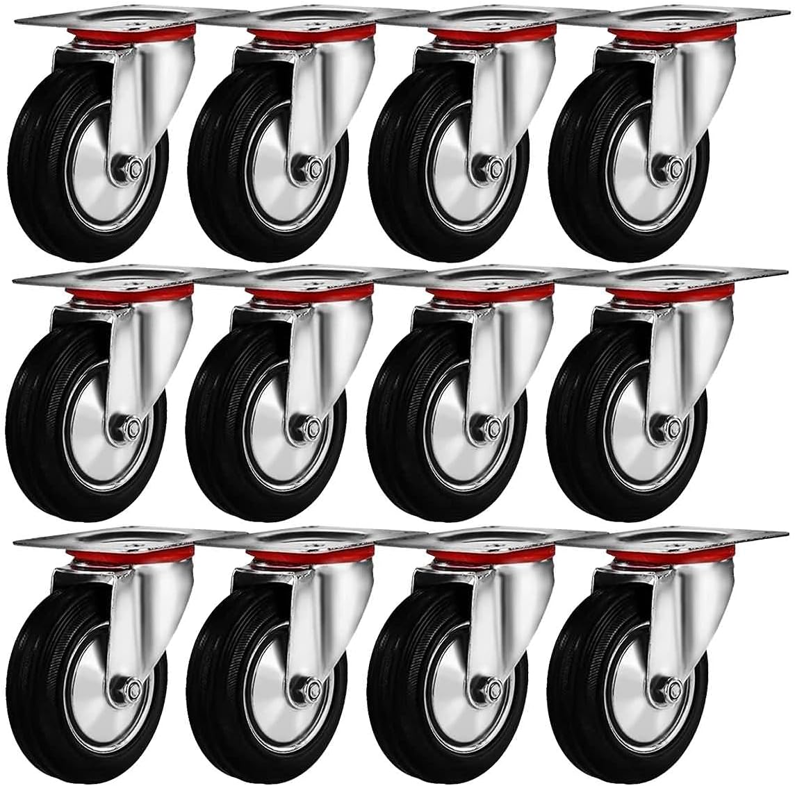 12 Pack 3in Swivel Caster Wheels by Online Best Service