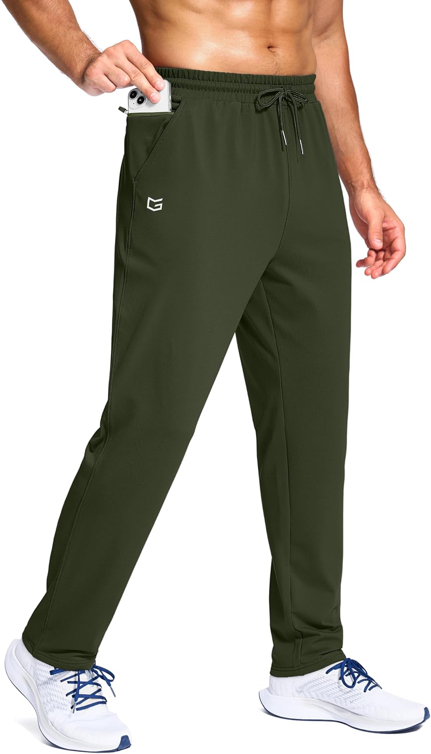 G Gradual Men's Fleece Lined Pants for Winter Workouts