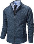Msmsse Men's Cardigan Sweaters Full Zip Knitted Sweater - Warm, Slim