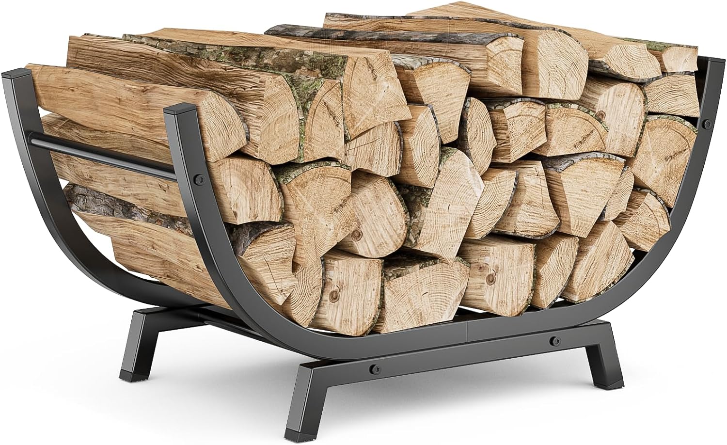Firewood Rack - 25 inch Heavy-Duty Indoor Outdoor Holder