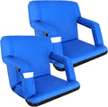 Wide Stadium Seat for Bleachers with Back Support - 2 Pack Comfortable
