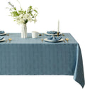 Newbridge Paige Contemporary Christmas Woven Block Tablecloth - No