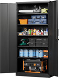 Letaya Metal Garage Storage Cabinets 72in Tall Tool Organizer - Heavy