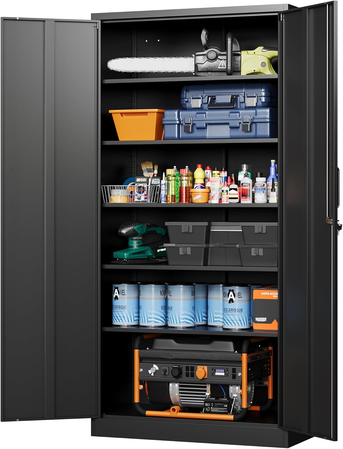 Letaya Metal Garage Storage Cabinets with Lock for Home Use