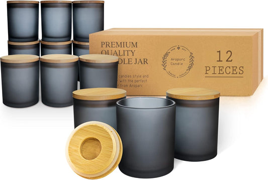 12 Pack 10oz Candle Jars with Lids for Candle Making Supplies