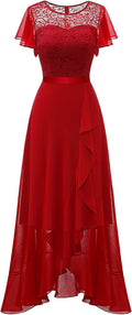 Cocktail Dresses for Women Long Prom Dress with Slit - Elegant Lace
