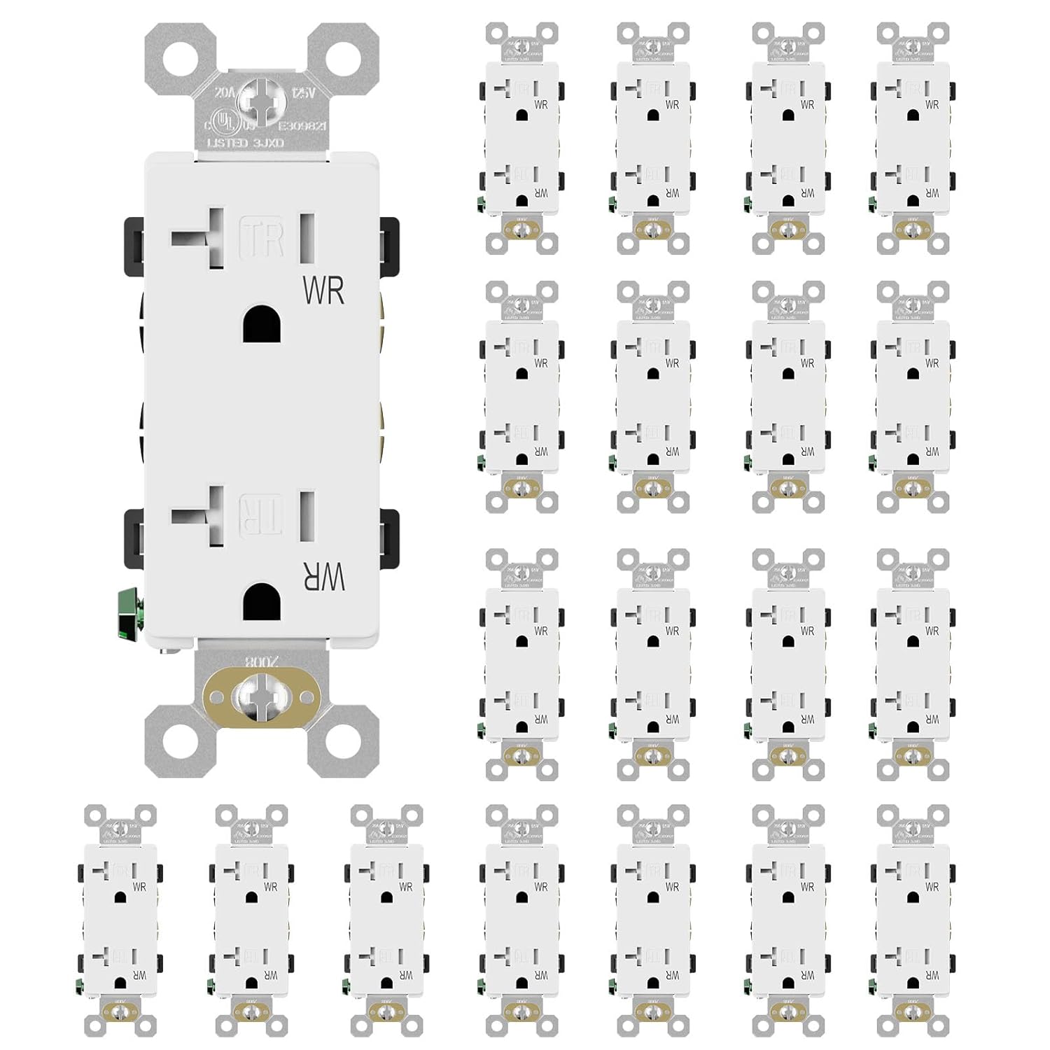 ELEGRP Glossy White Decorator Wall Receptacle Outlets Review