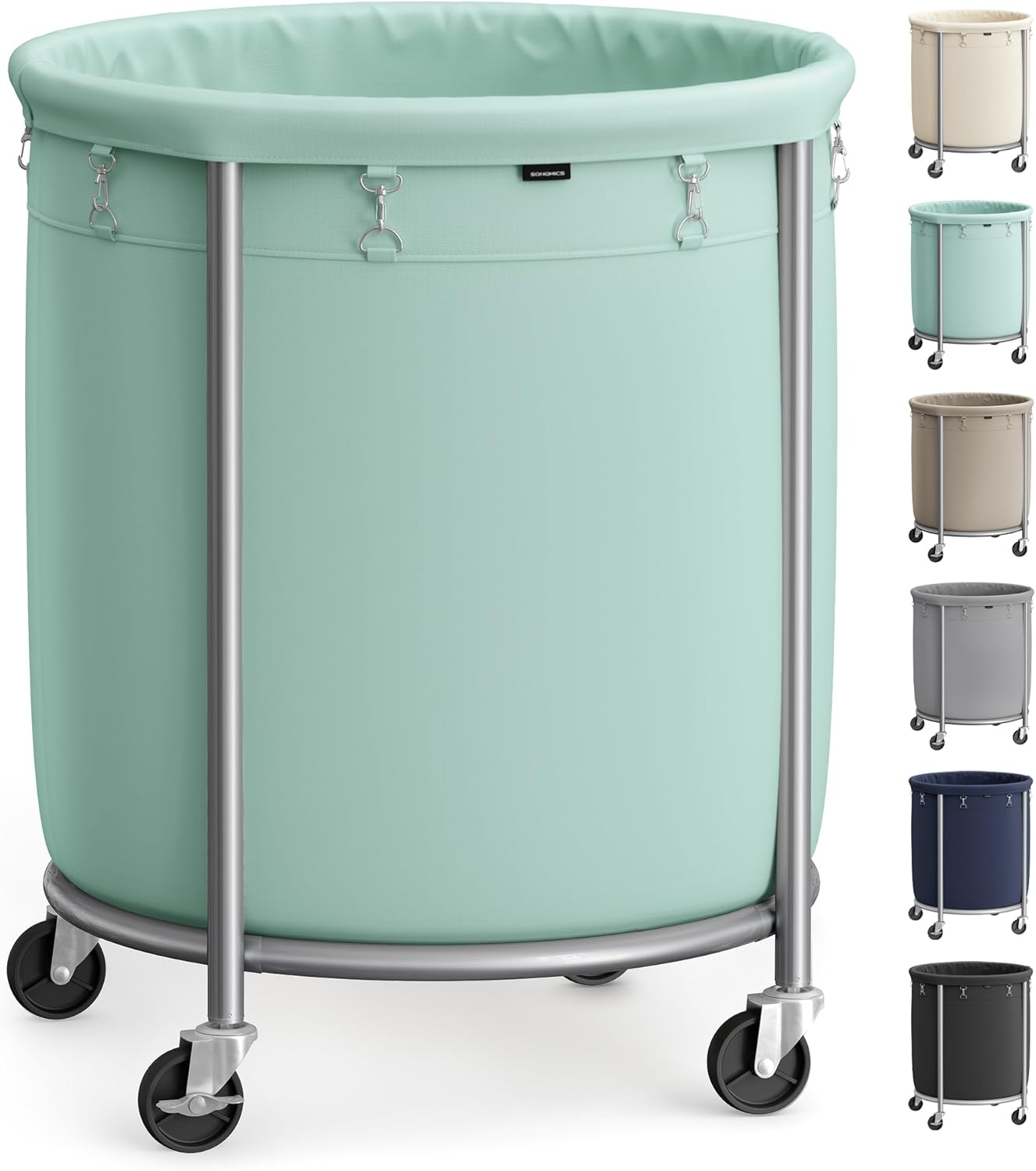 SONGMICS 50.2-Gallon Rolling Laundry Basket with Wheels