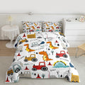 Feelyou Construction Comforter Set Kids Cartoon Dinosaur Twin - Cozy