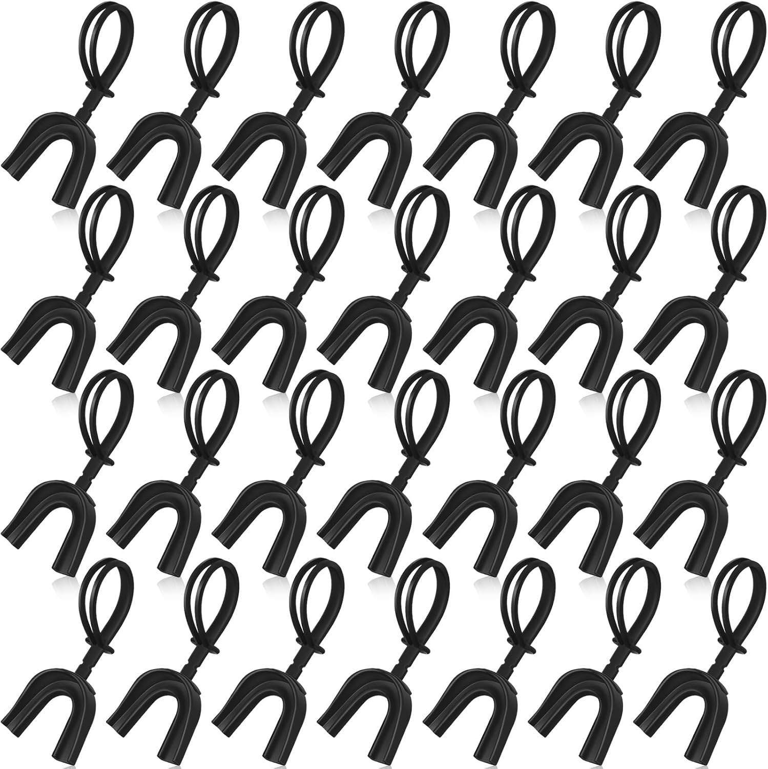 Kanayu 30 Pcs Strapped Mouth Guard for Sports and Activities
