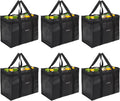 Homemell Heavy Duty Reusable Grocery Bags - Holds 100 LBS, 6-Pack