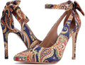 Fashare Womens High Heels Bow Tie Back Stiletto Pumps - Elegant Heel