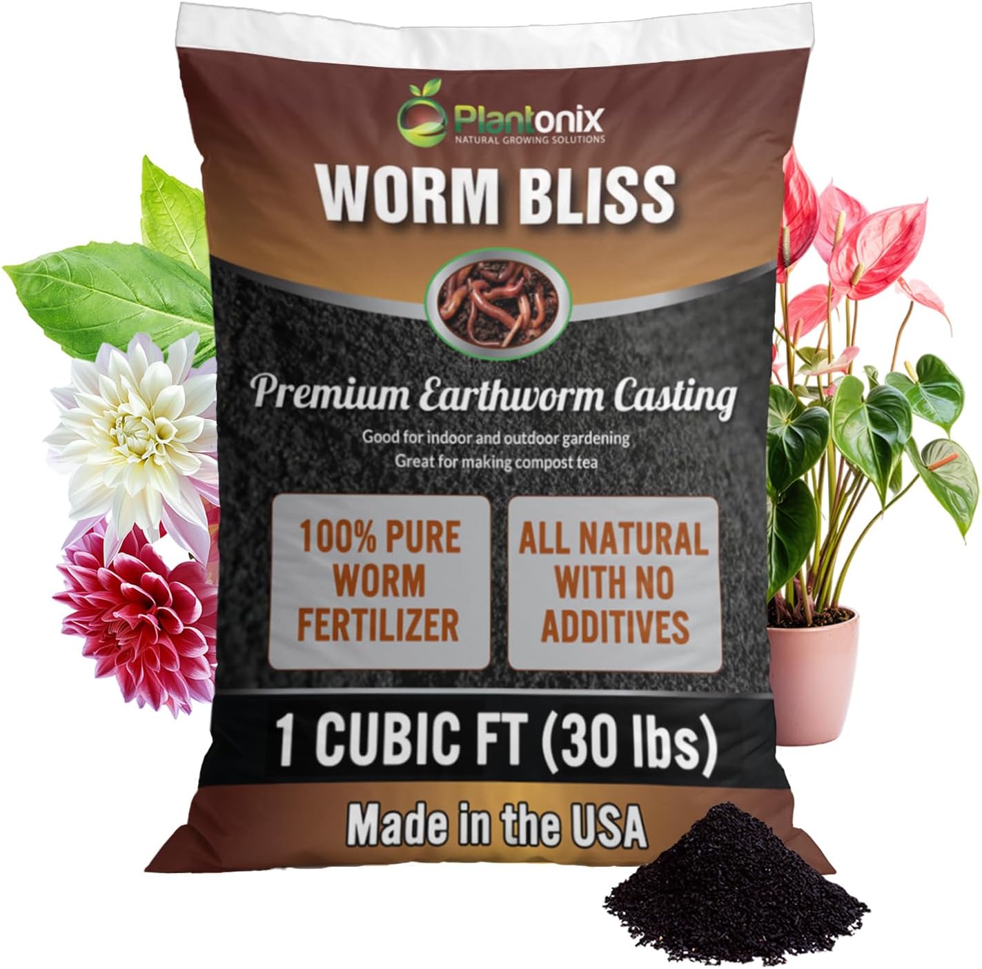 Organic Worm Castings for Plants - Nutrient-Rich Garden Fertilizer