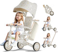 WinHope 9-in-1 Push Tricycle for Toddlers - Convertible, Foldable