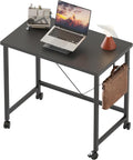 Rolling Computer Desk with Wheels 24 in - Compact Mobile