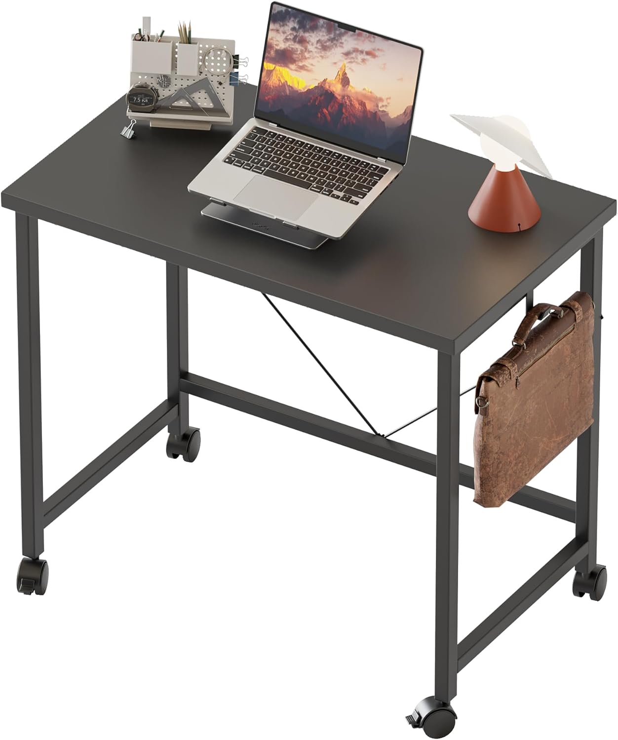 Mericonia Rolling Computer Desk with Wheels for Small Spaces