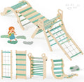 BlueWood 10-in-1 Pikler Triangle Set - Montessori Climber for Toddlers